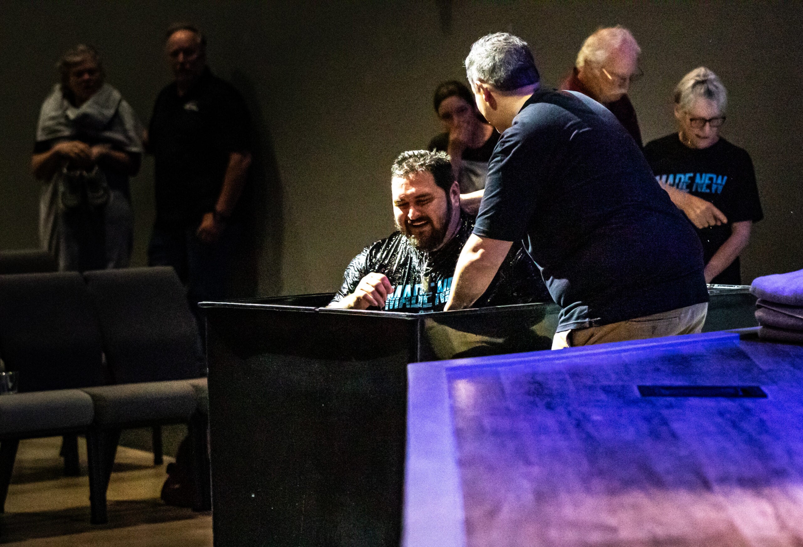 Sunday baptism at River Valley Church