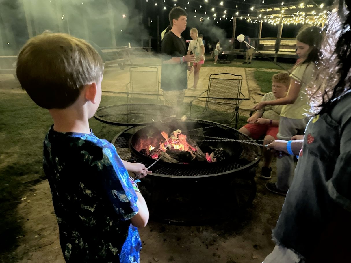 Mud pit at camp